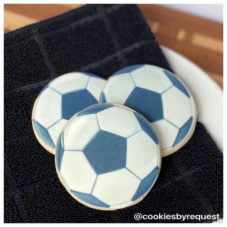 Custom order Sept. 15th - Krystle Bence soccer cookies