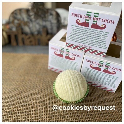 Elf - Individual North pole WHITE Hot Cocoa Bomb (HCB)