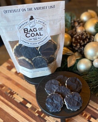 Naughty list coal cookie pouch