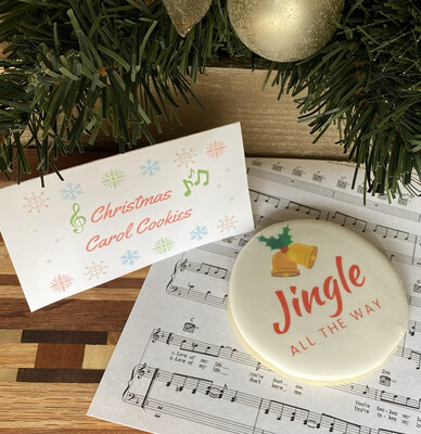 Christmas carol individual cookie - Jingle Bells