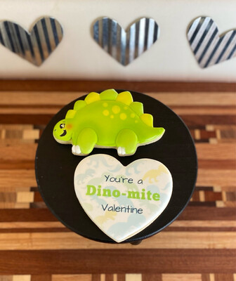 Dino-mite Valentine  two cookie boxed set