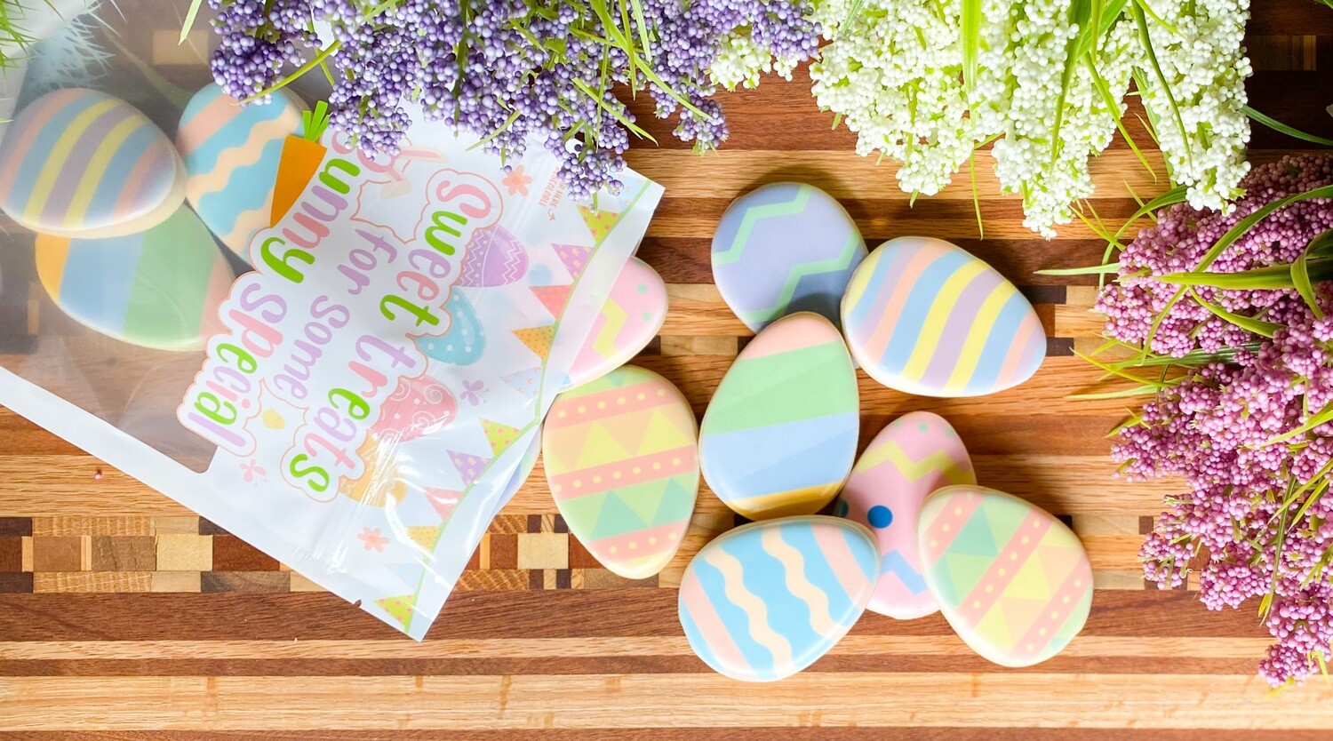 Easter egg cookie pouch