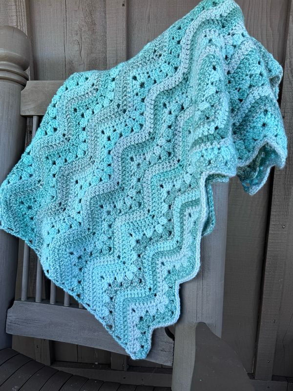 Turquoise Dreams Crocheted Throw