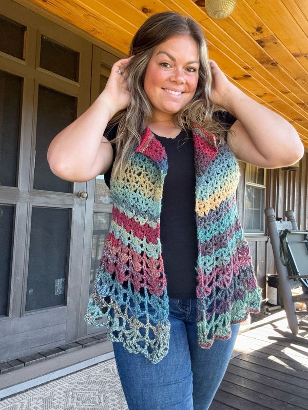 All The Colors Crocheted Vest