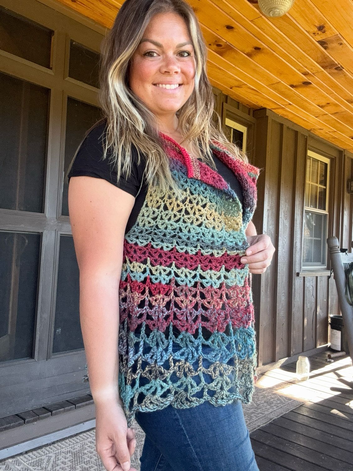 All The Colors Crocheted Vest