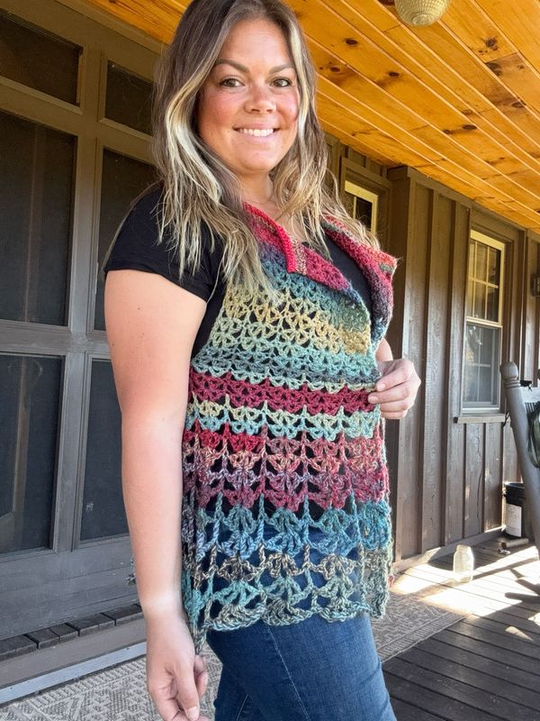 All The Colors Crocheted Vest