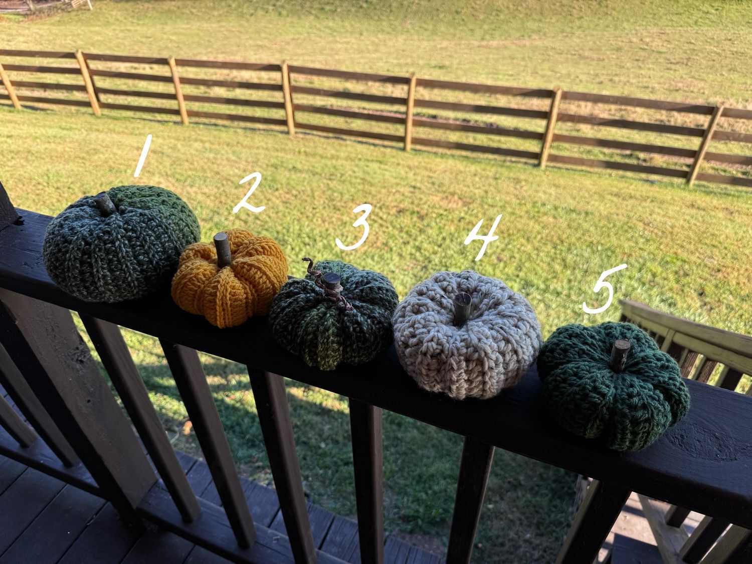 Crocheted Pumpkins (large)