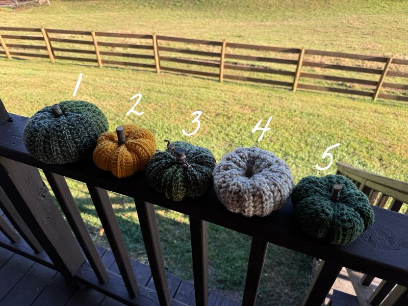 Crocheted Pumpkins (large)