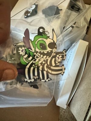 Halloween Stitch Beetlejuice earrings