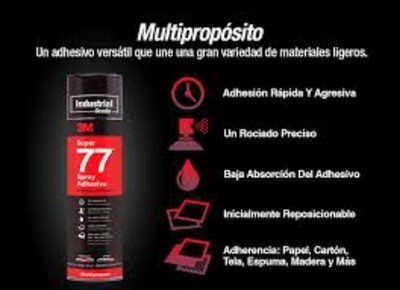 Adhesivo Multipropósito Spray 3m Usa Super 77  475gr