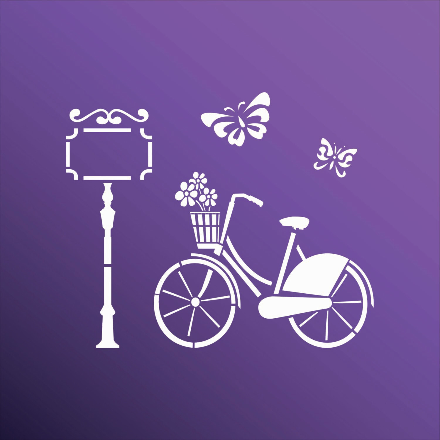 BICI VINTAGE, MARIPOSA Y POSTE 2025101