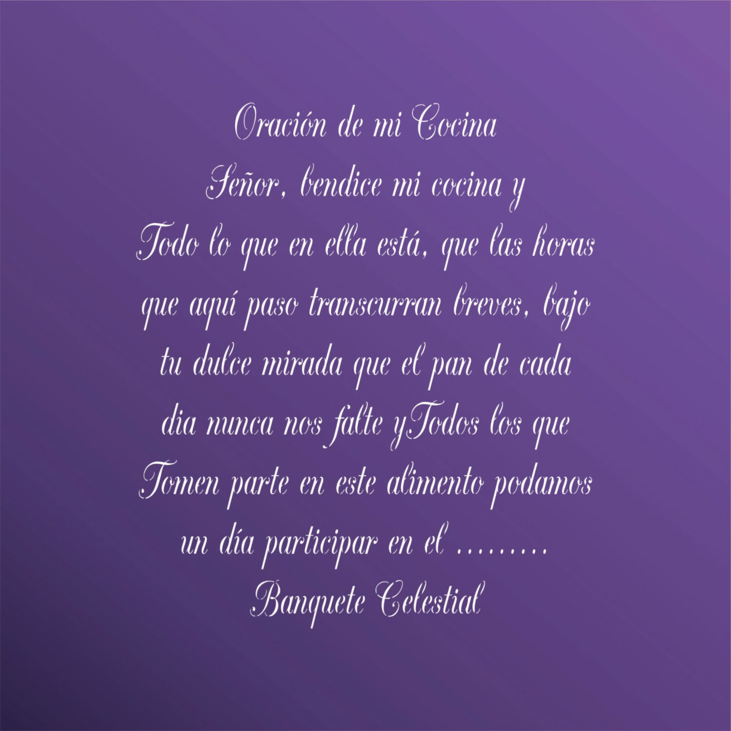 ORACIÓN A MI COCINA 2025279