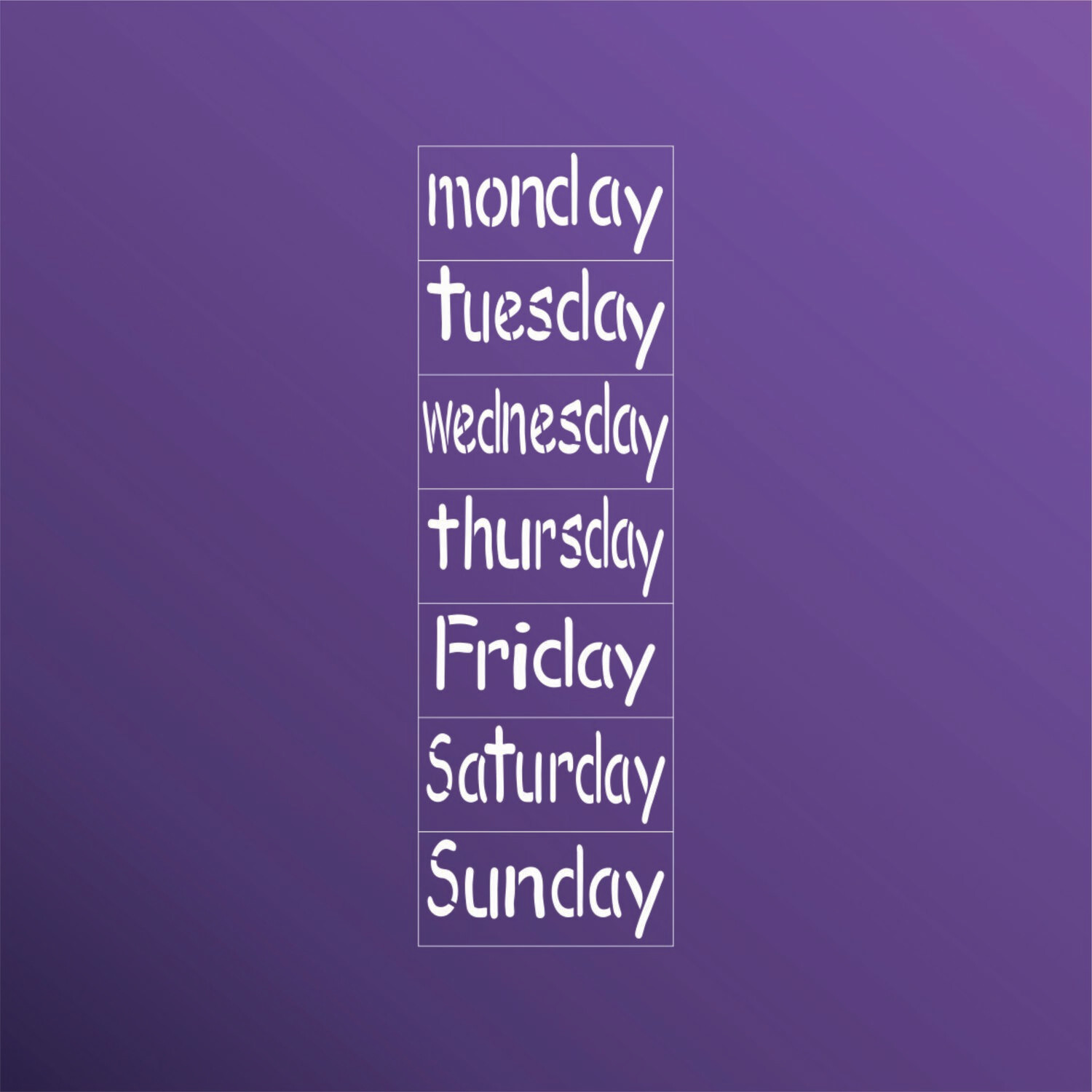 CALENDARIO SEMANAL EN INGLES STSM025