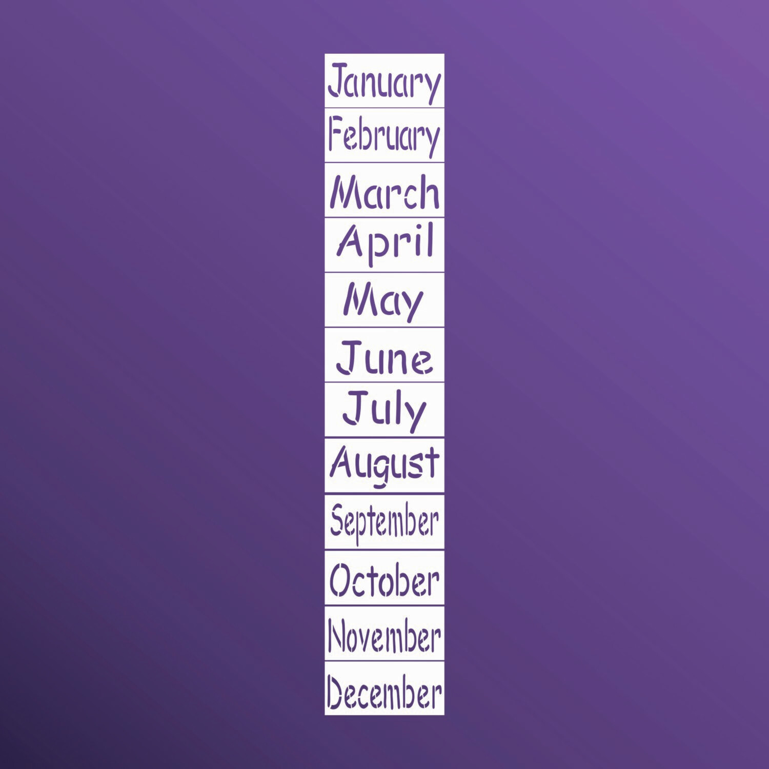 CALENDARIO MENSUAL EN INGLES STSM026