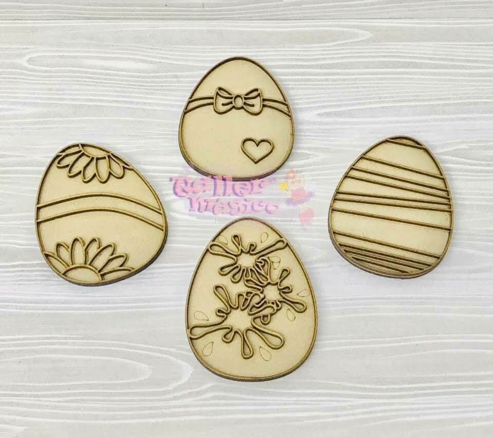 HUEVOS PASCUA PAQ. 4 PZAS VITRAL