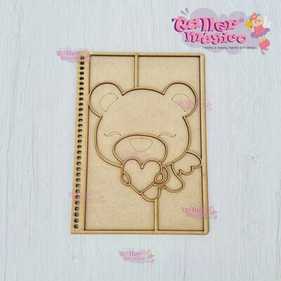 LIBRETA OSITO CON CORAZON