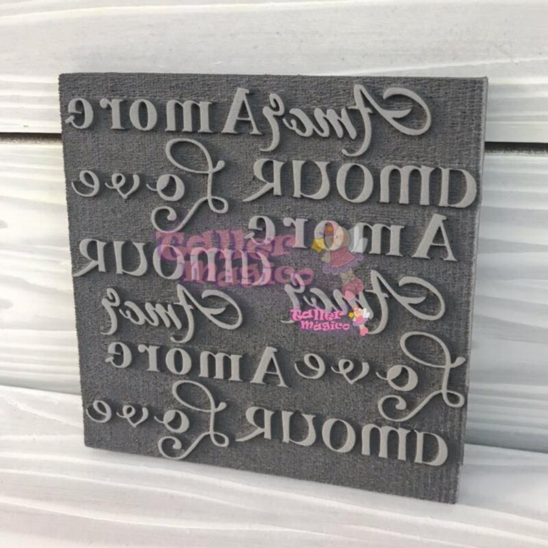 LETRAS LOVE BAJO RELIEVE