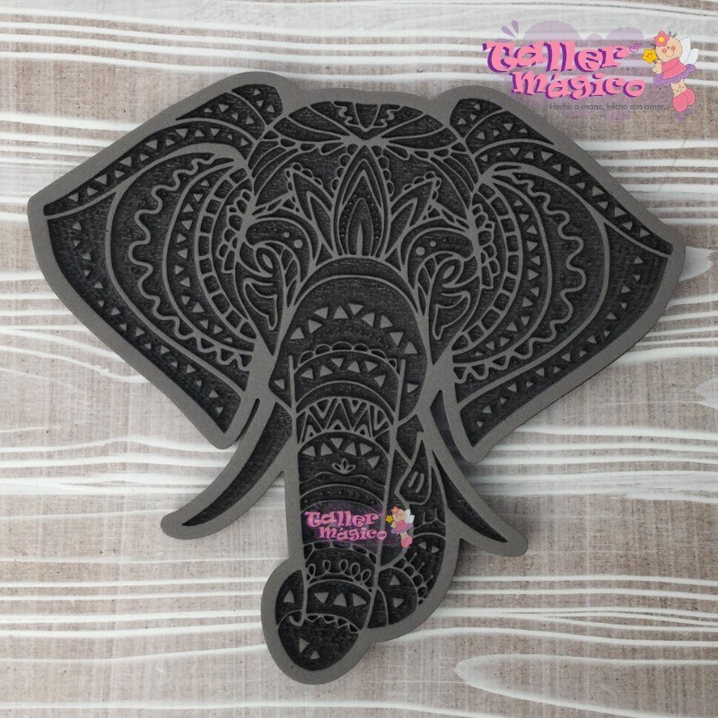 ELEFANTE MANDALA ALTO RELIEVE 17X16