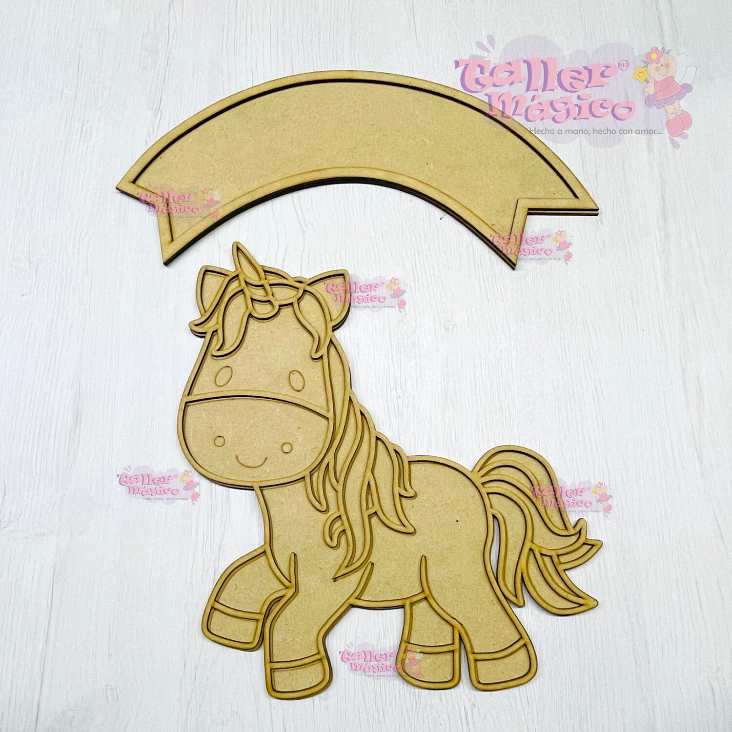 UNICORNIO CON LETRERO