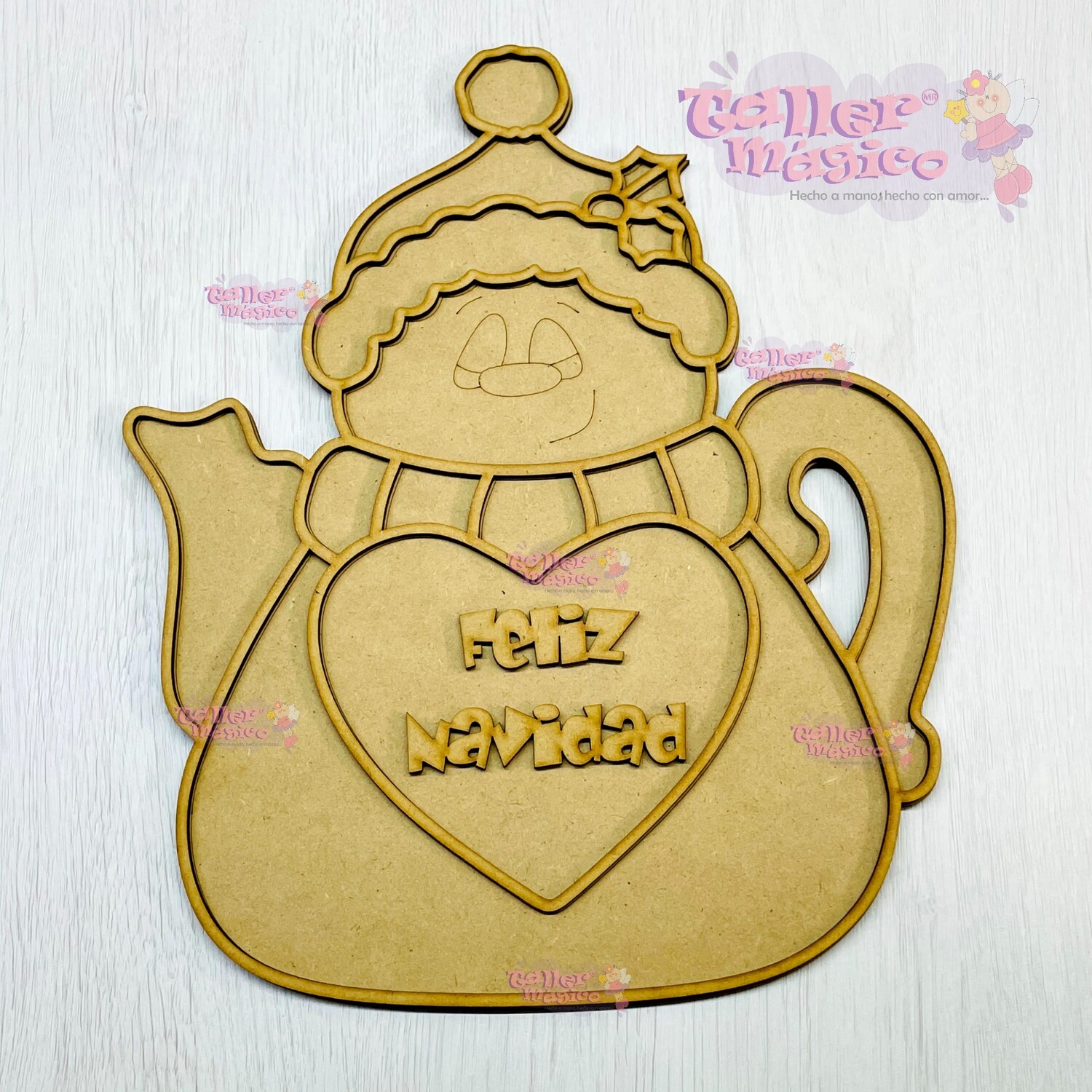 TETERA MUÑECO DE NIEVE O GALLETA