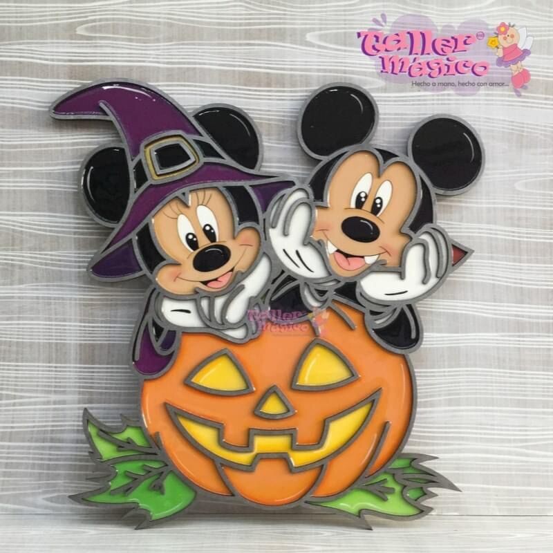 MICKEY Y MINNIE EN CALABAZA