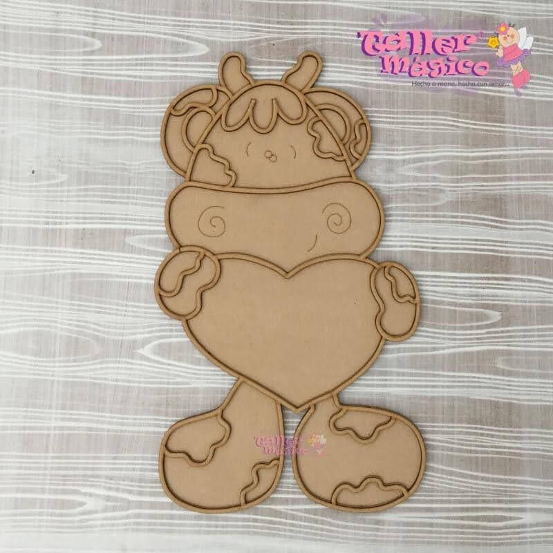 VACA CORAZON VITRAL