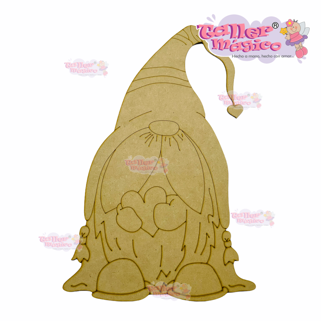 GNOMO BIGOTÓN CORAZÓN 15CM