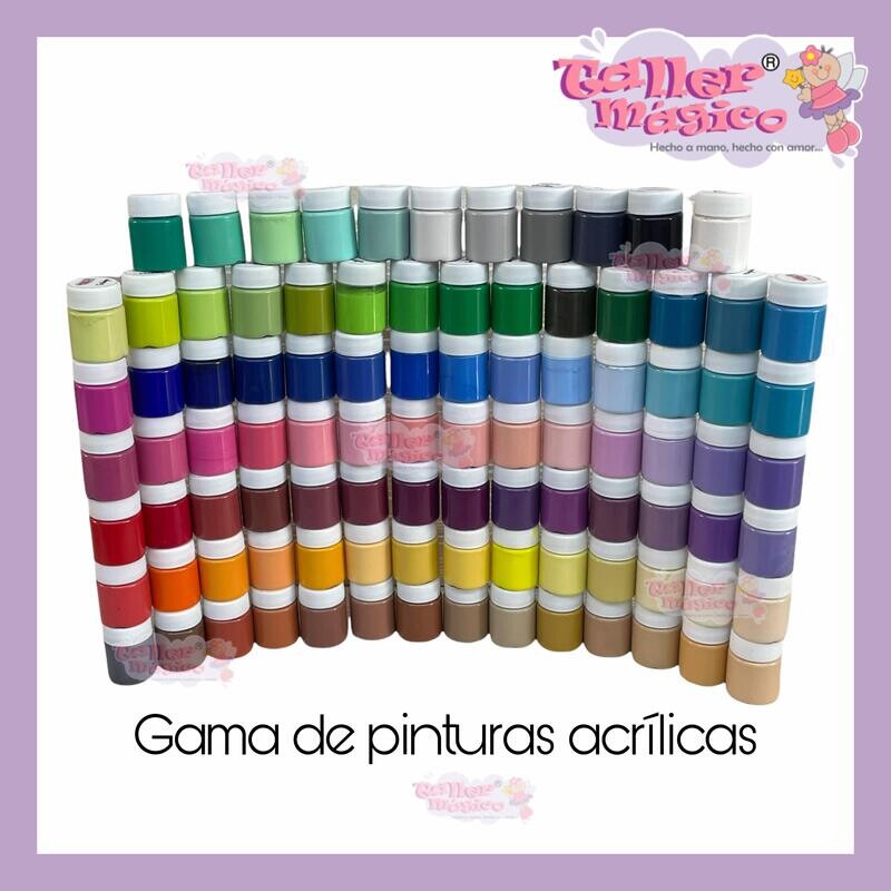GAMA DE 148 PINTURAS ACRILICAS TALLER MÁGICO