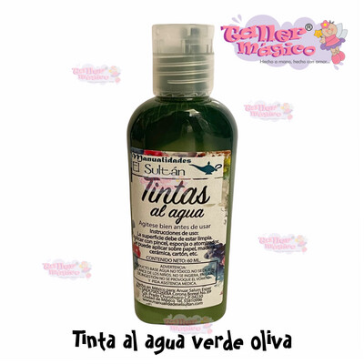 TINTA AL AGUA VERDE OLIVA