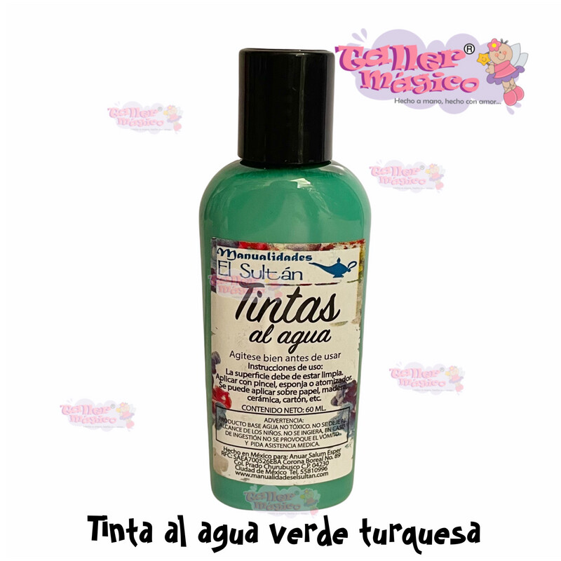 TINTA AL AGUA VERDE TURQUESA
