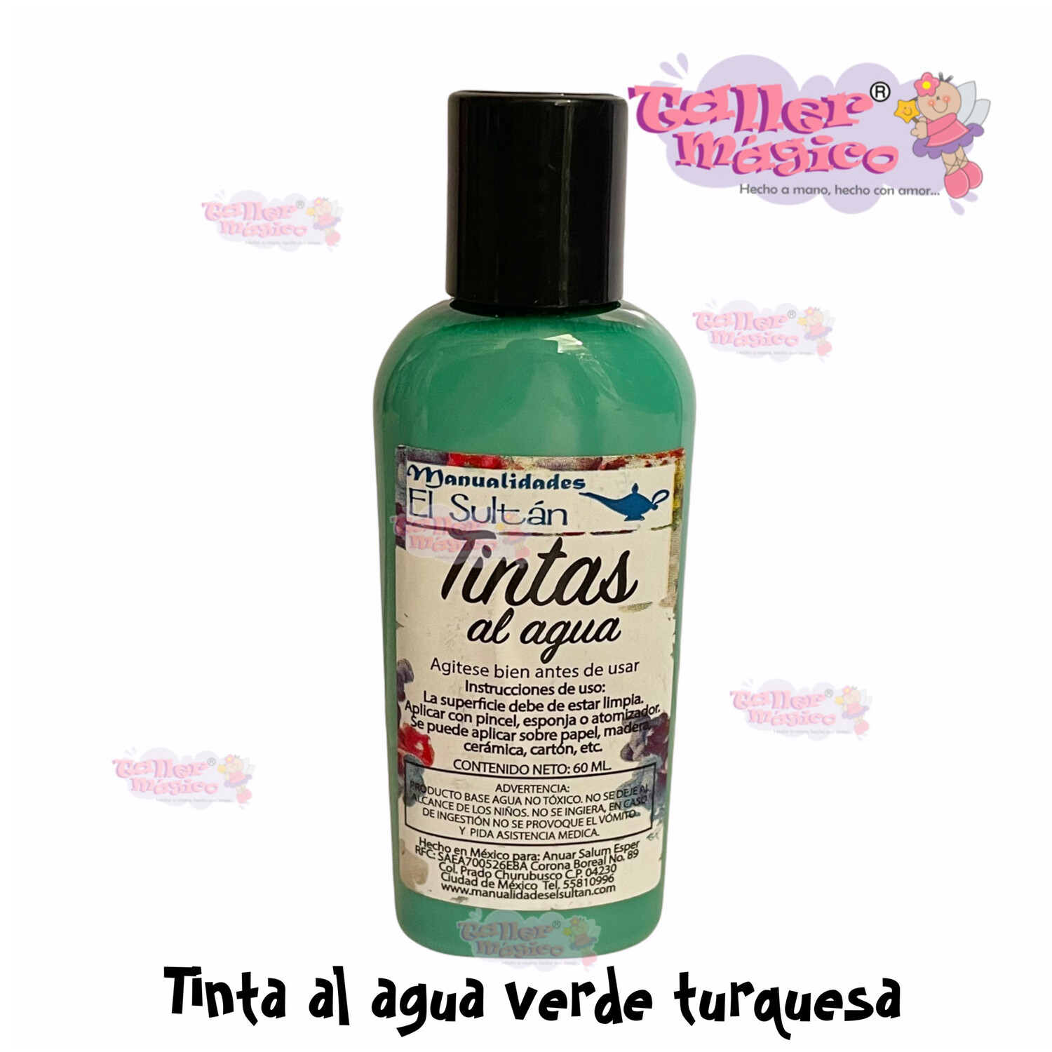 TINTA AL AGUA VERDE TURQUESA