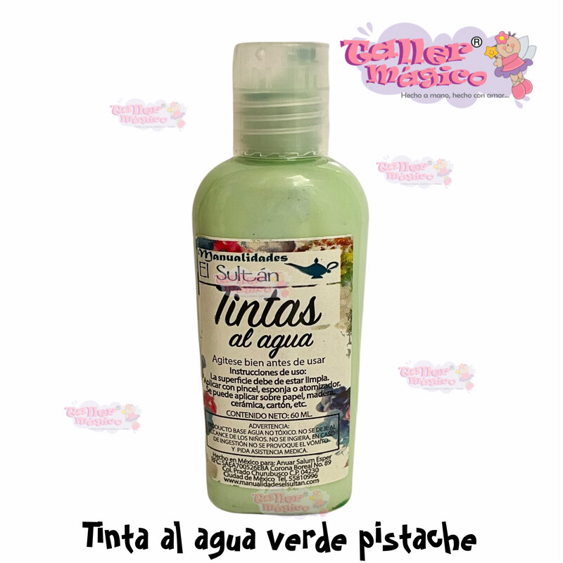 TINTA AL AGUA VERDE PISTACHE