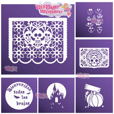 ESTENCIL DIA DE MUERTOS O HALLOWEEN 