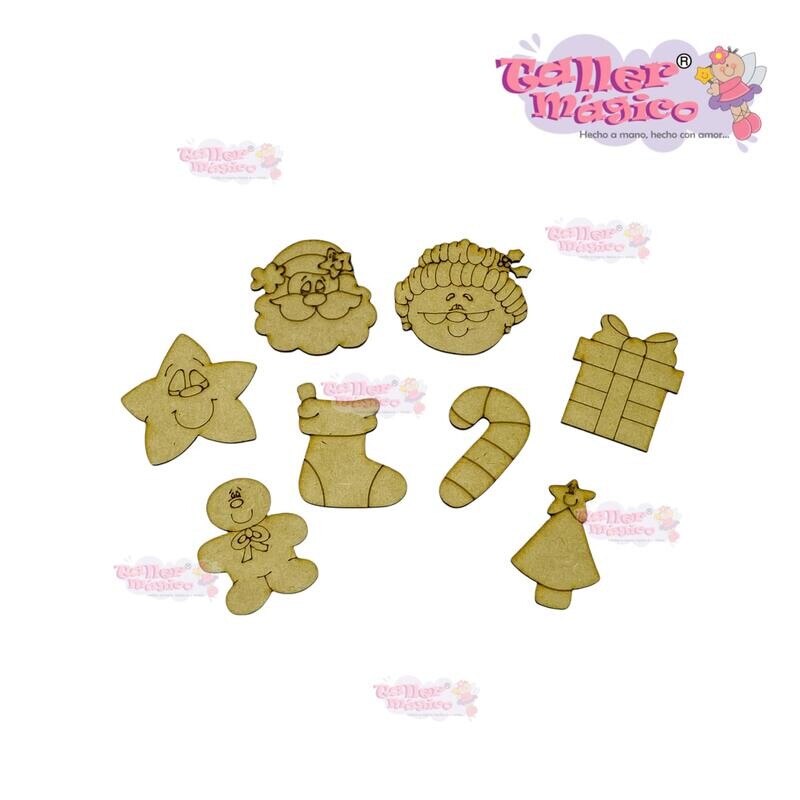 PAQUETE APLIQUES NAVIDEÑOS 5CM