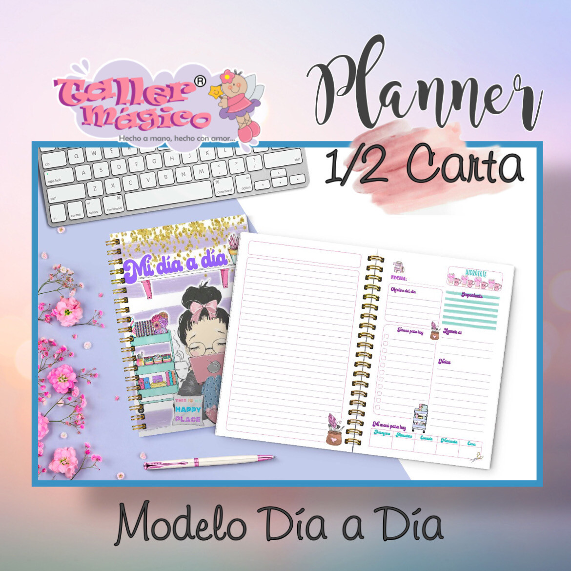 PLANNER 1/2 CARTA DÍA A DÍA