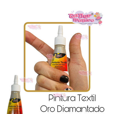 PINTURA TEXTIL ORO DIAMANTADO