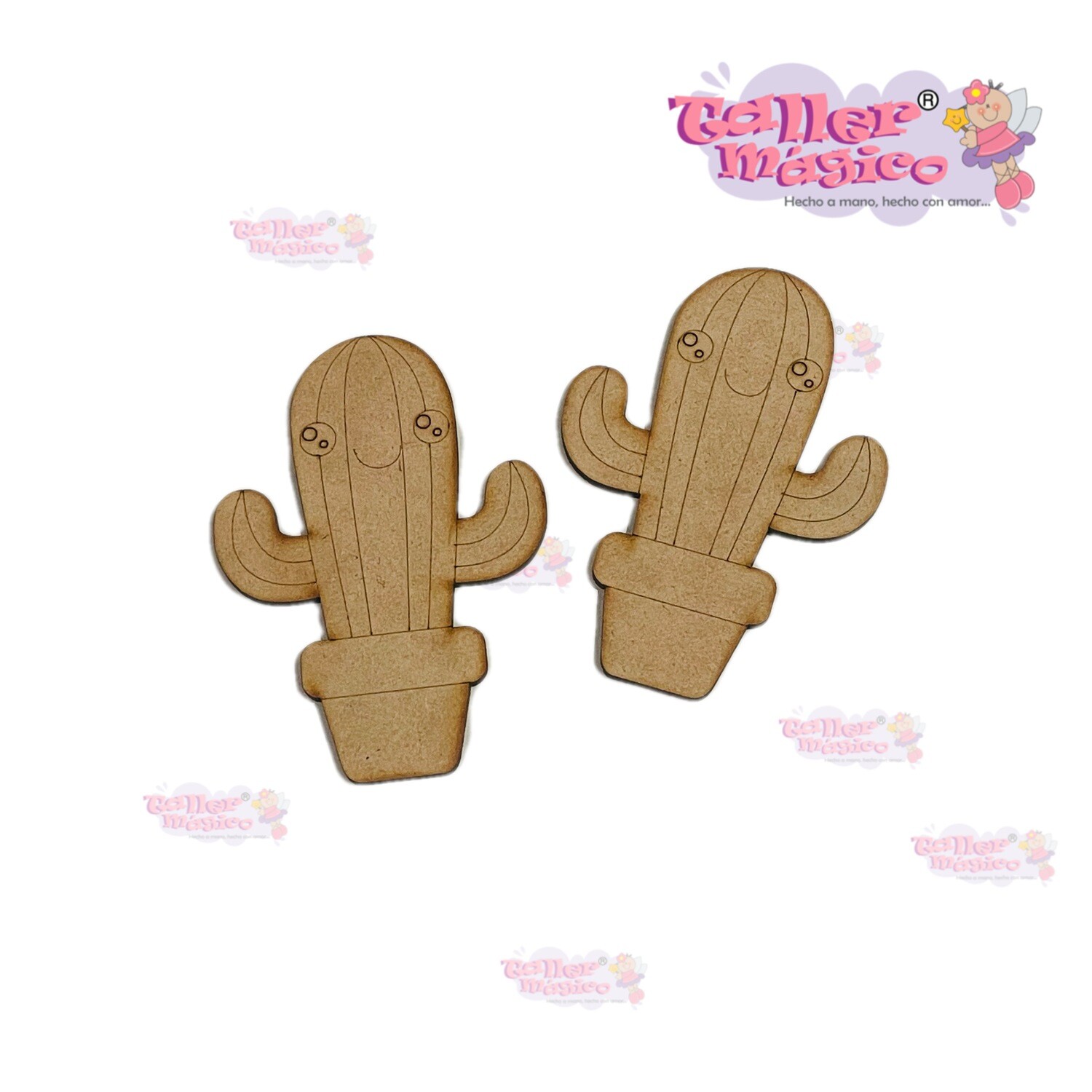 FIGURA DE CACTUS TIERNOS TIPO KAWAI 10 cm 2 pzas