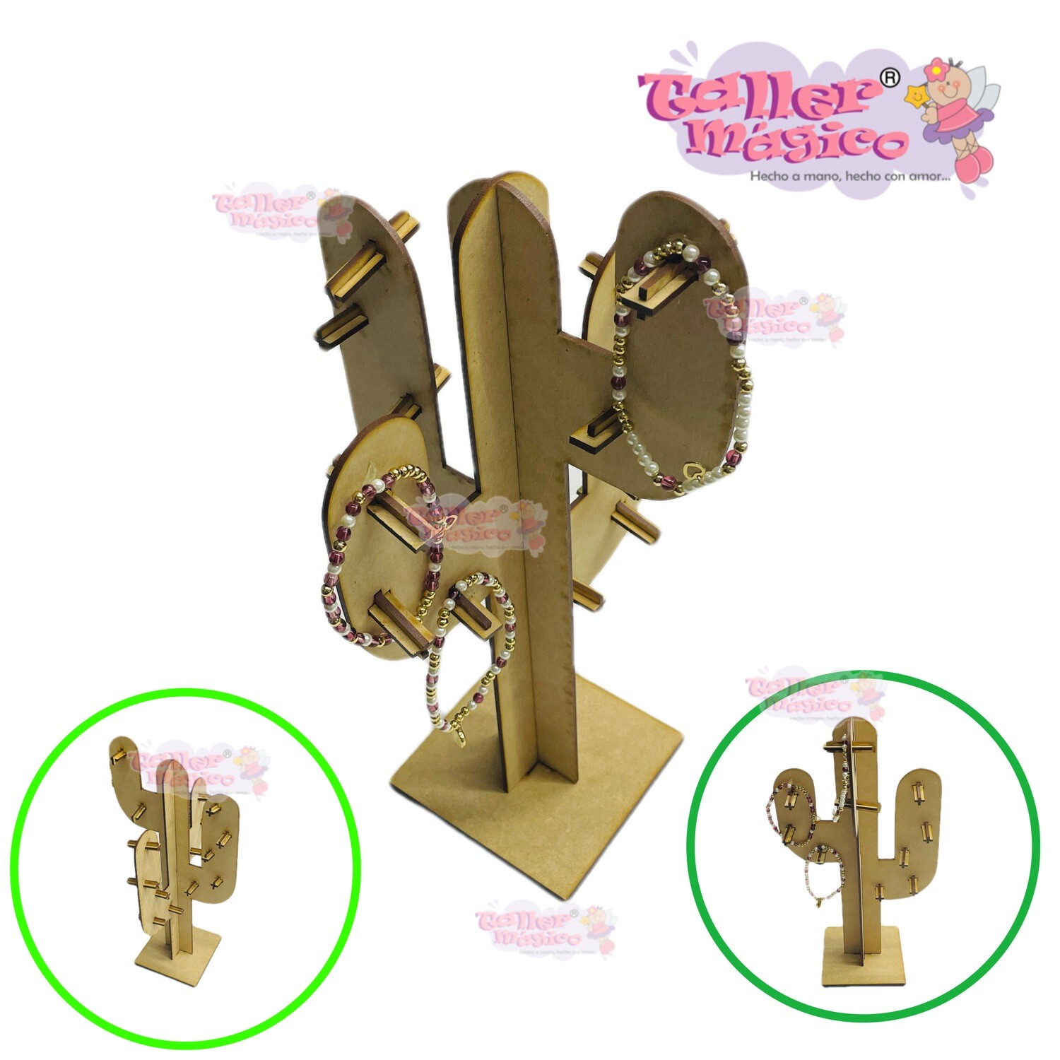 PORTA PULSERAS Y ARETES CACTUS