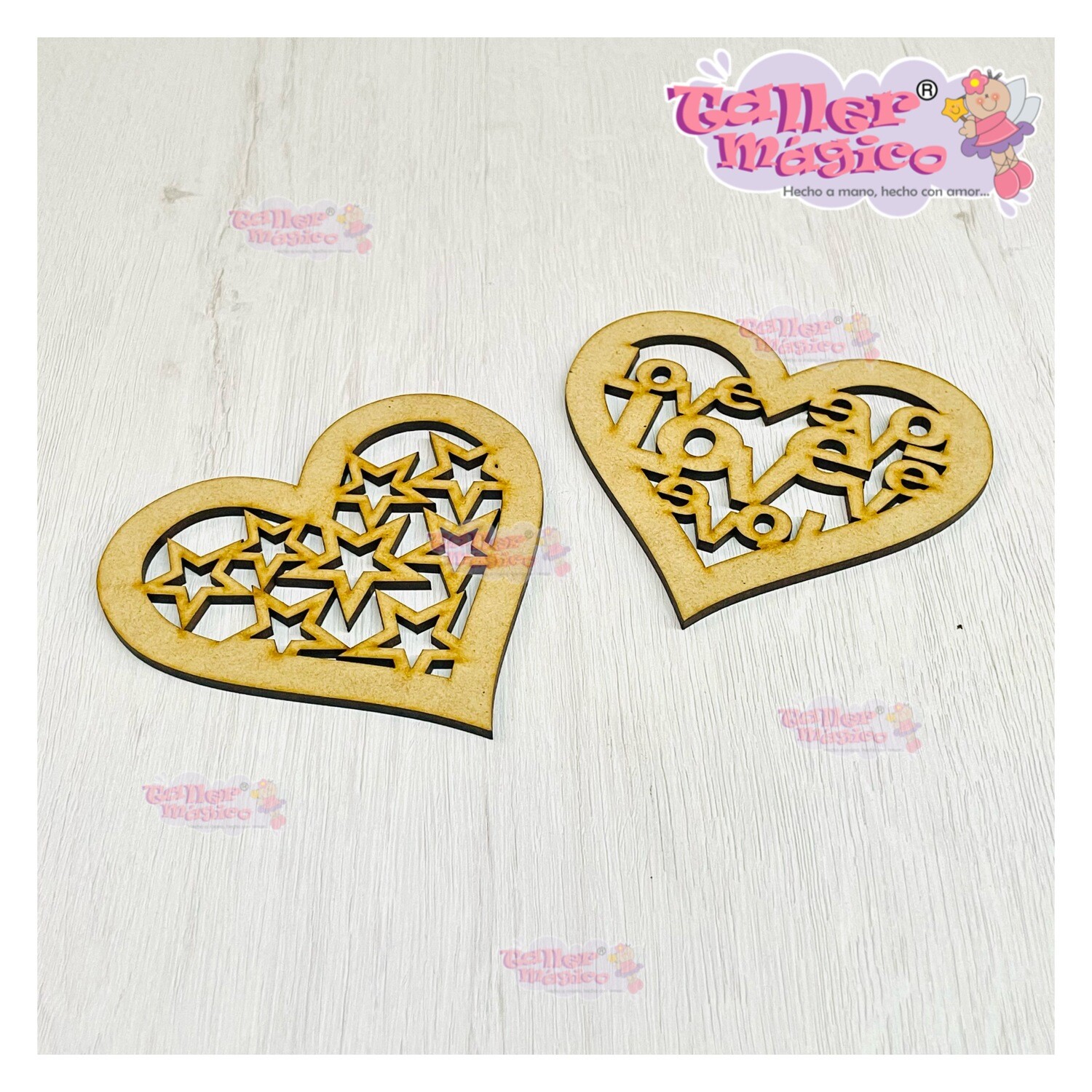 CORAZONES CALADOS 10CM