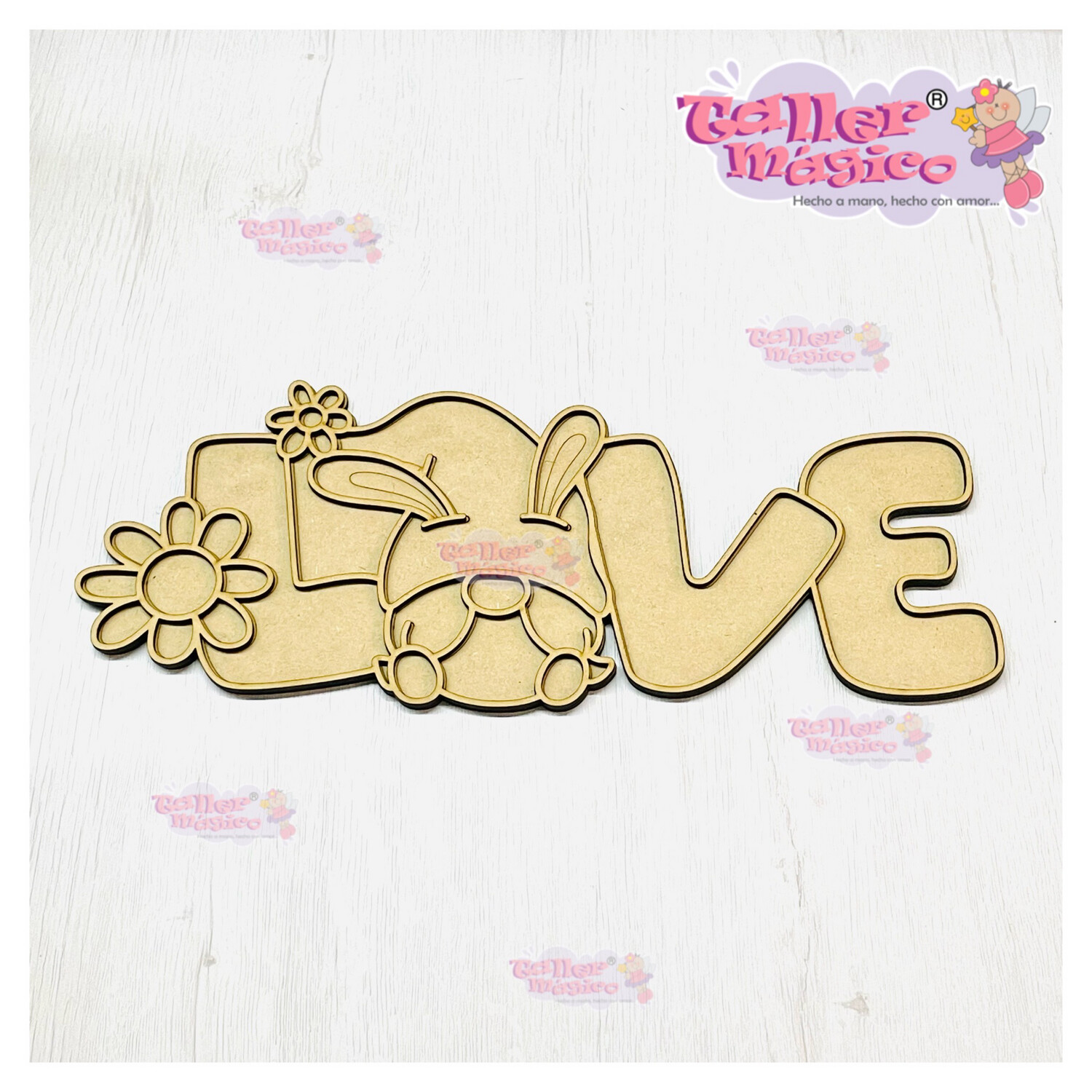 LOVE GNOMO PASCUA VITRAL 35cm