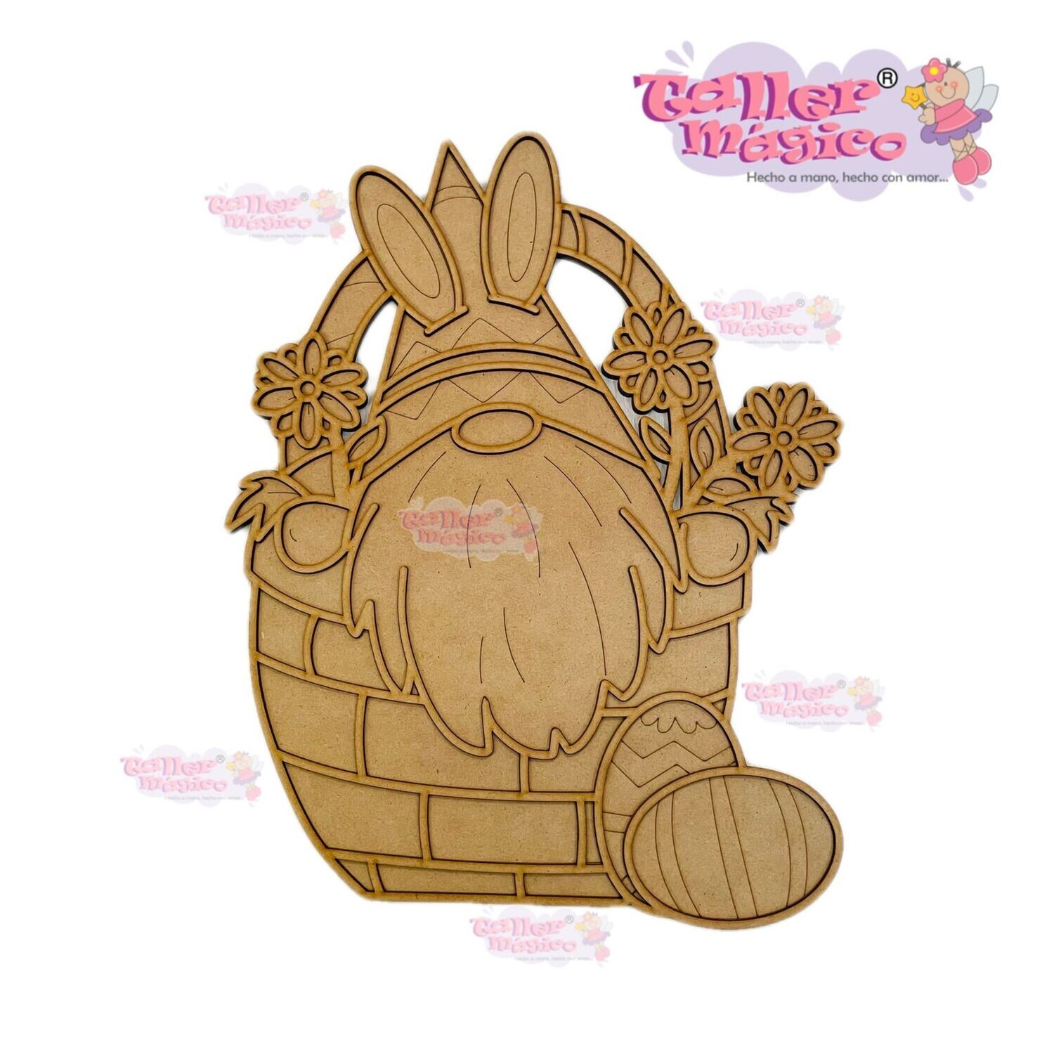 GNOMO CANASTA VITRAL 35CM