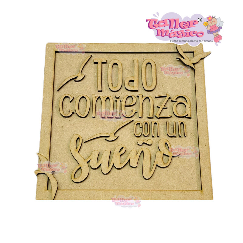 TODO COMIENZA CON UN SUEÑO 20cm