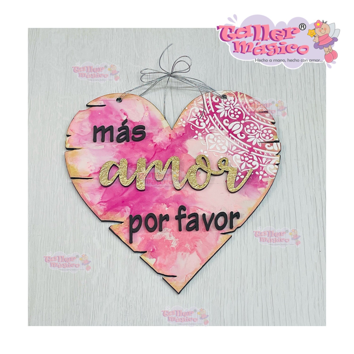 LETRERO MAS A MOR POR FAVOR PINTADO