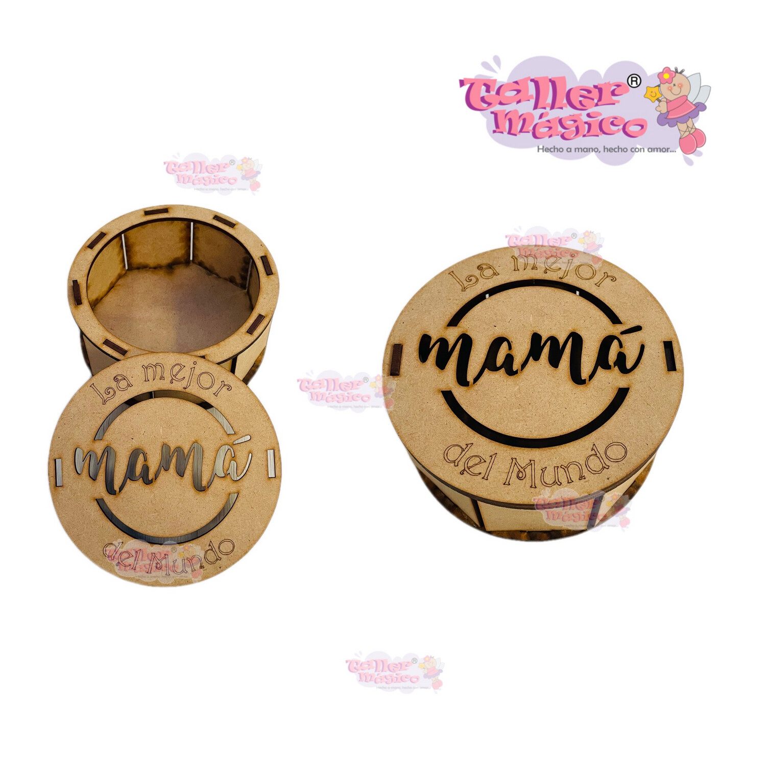 CAJA REDONDA MINI LA MEJOR MAMÁ DEL MUNDO