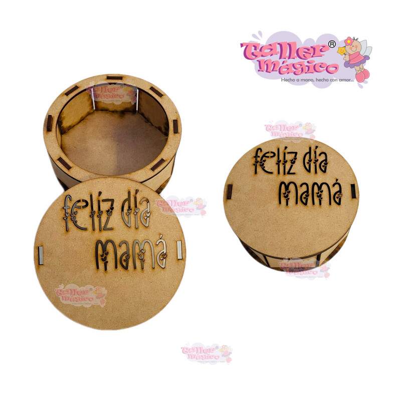 CAJA REDONDA MINI FELIZ DÍA MAMÁ