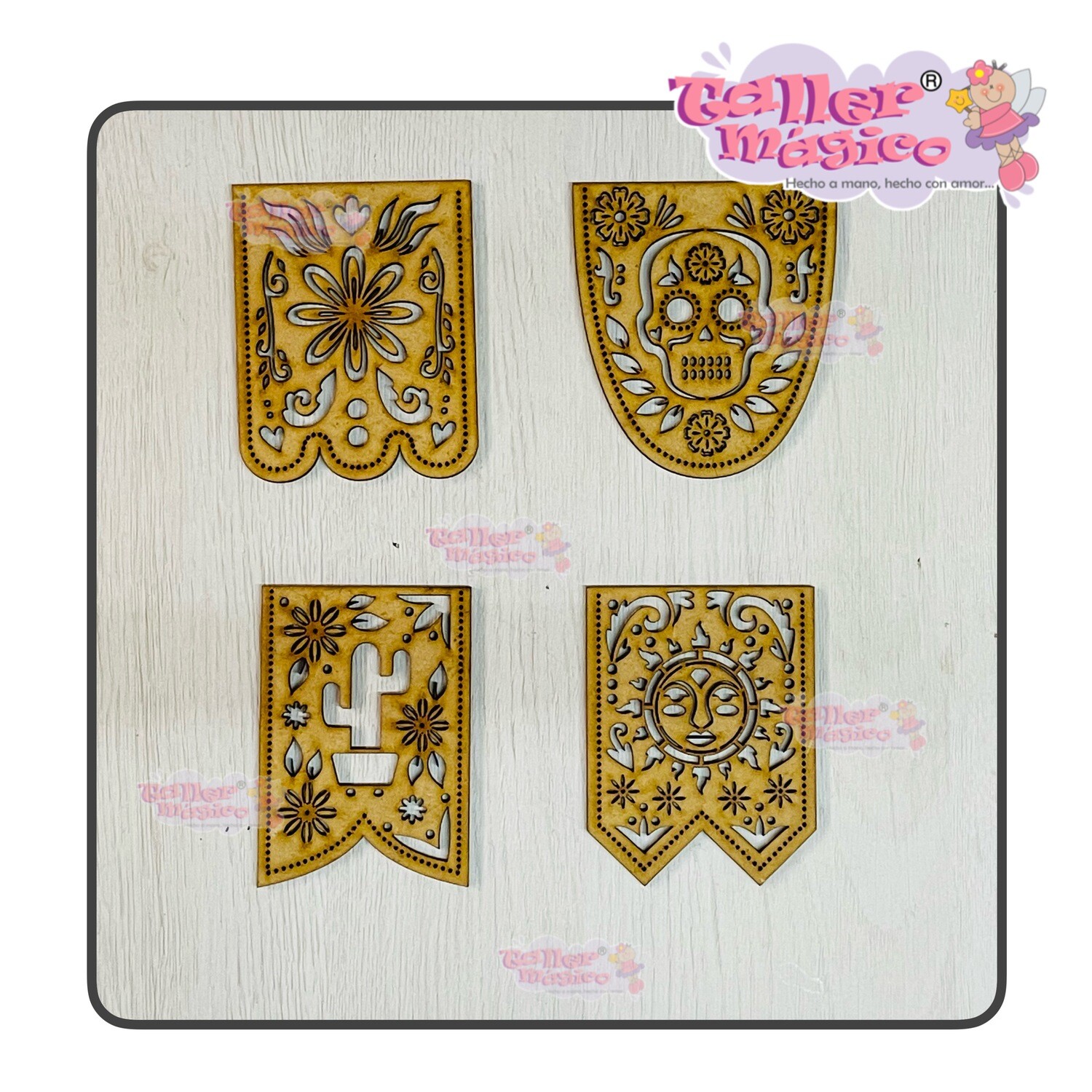 PAPEL PICADO PAQ 3 DE 16CM