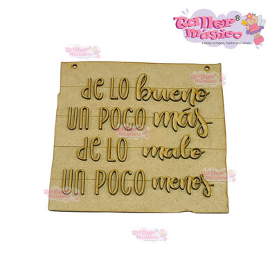 DE LO BUENO UN POCO MÁS 20cm