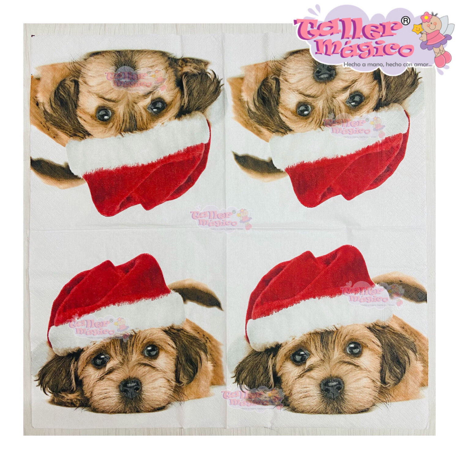 SERVILLETA CACHORRO NAVIDAD