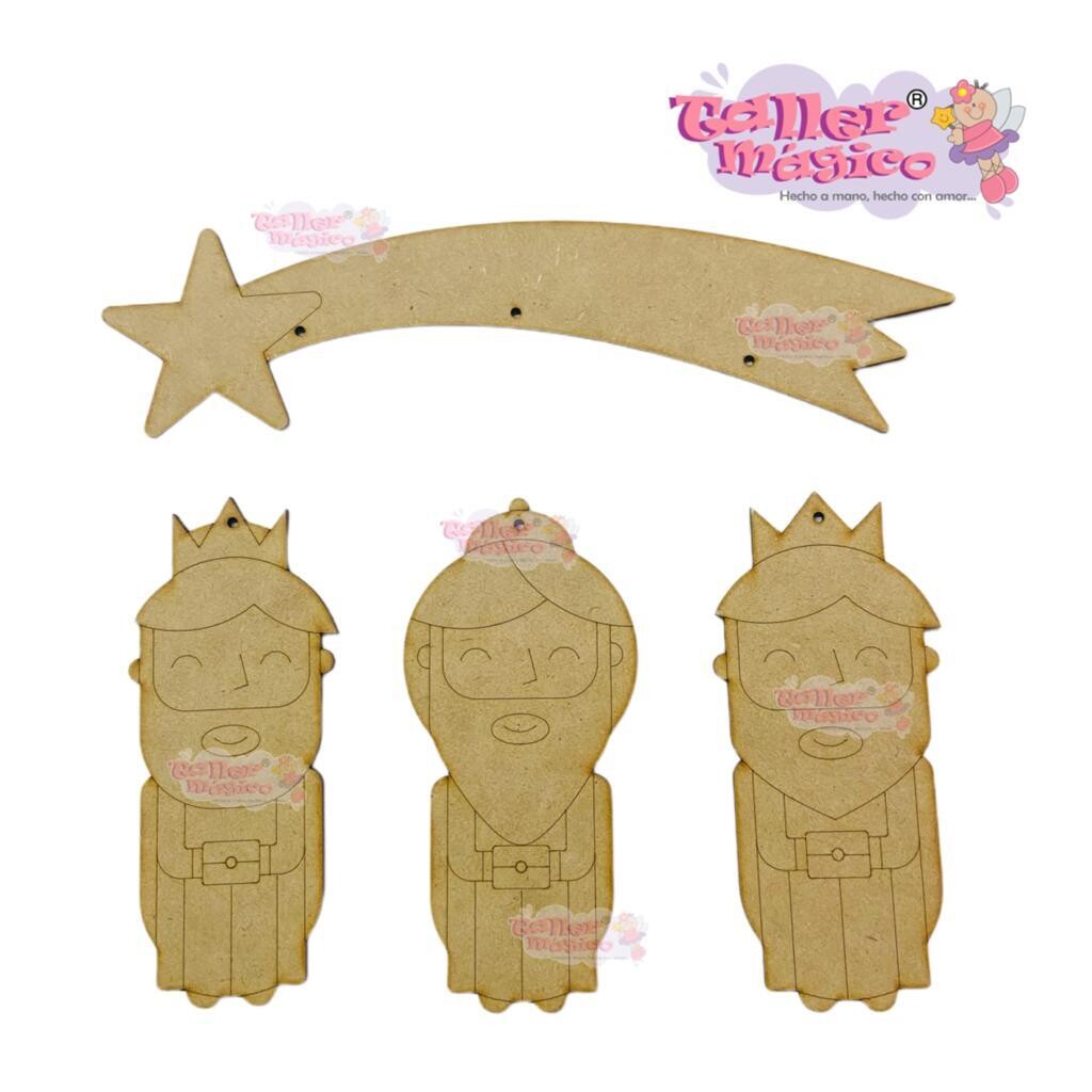 REYES MAGOS LISOS 15CM