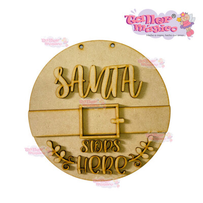 SANTA STOPS HERE 40CM